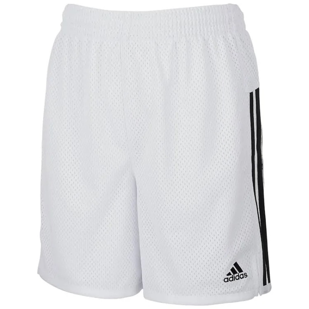 Adidas Girls Three Stripe Mesh Shorts
